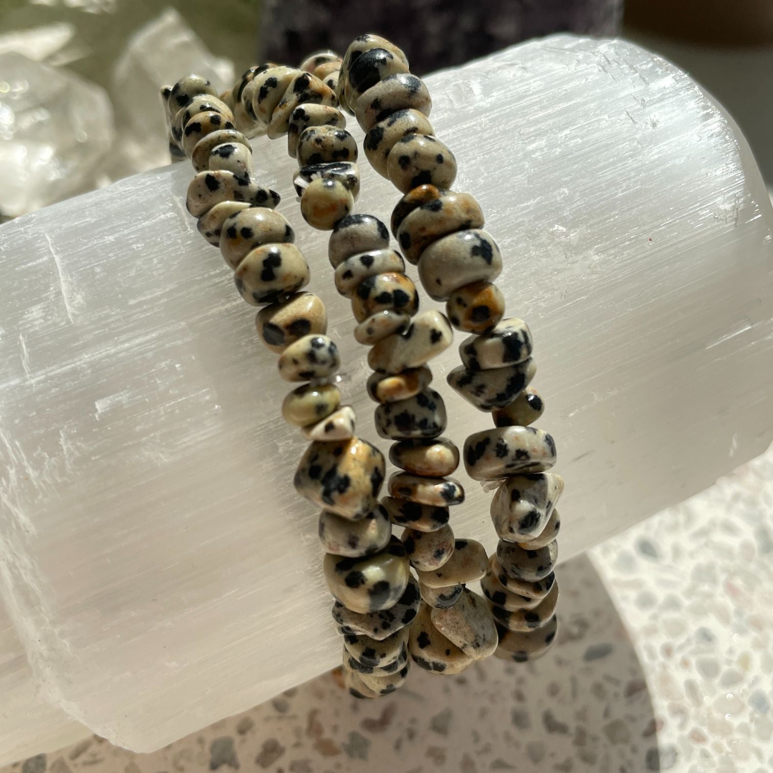 Dalmatian Jasper Chip Bracelet Dalmatian Jasper Chip Bracelet
